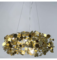 Сучасна люстра з густими монетками в золотому кольорі корпусу Ø 85 см