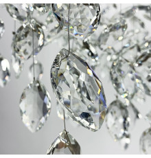 Вишукана срібна люстра DIAMINA з кришталевим камінням Ø 100 см