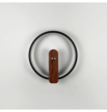 Бра у чорному корпусі із світлодіодним кільцем Ø 23,5 см