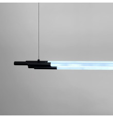 Чорний трубчастий LED світильник у корпусі 110 см