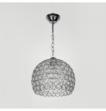 Хромований підвісний світильник із декоративним кришталем Ø 25 см