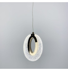 Підвісний світильник з кришталевими камінчиками в золотому корпусі