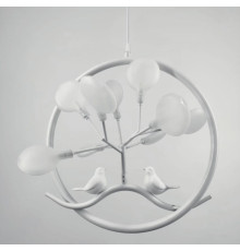 Повітряний підвіс в білому корпусі з парою ніжних птахів