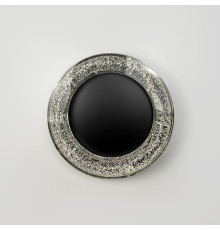 Стельовий чорний світильник із текстурною акриловим розсіювачем Ø 46 см