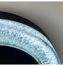 Стельовий чорний світильник із текстурною акриловим розсіювачем Ø 57 см