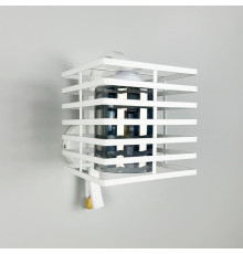 Металеве бра в стилі Лофт у білому корпусі 30х16 см з графітовим плафоном