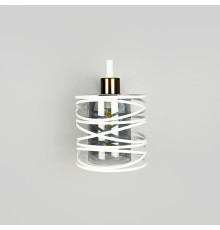 Біле металеве бра Лофт у корпусі 25х16 см з графітовим плафоном