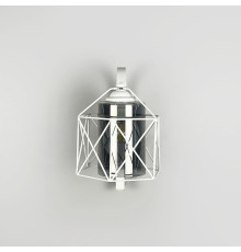 Металеве бра в стилі Лофт у білому корпусі 28х17 см з графітовим плафоном