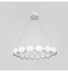 Біла люстра Nordic Pearl з плафонами-перлинками Ø 60 см
