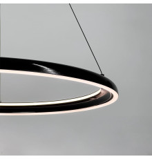 Сучасна підвісна люстра з чорним кільцем Ø 80 см