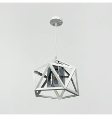 Світильник лофт із графітовим плафоном у каркасі білого кольору Ø 30х28 см