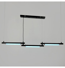 Унікальна підвісна люстра у чорному видовженому корпусі 121х13 см