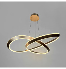 Підвісна кільцева люстра в переплетеному сатиновому корпусі 70х20 см