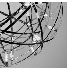 Світлодіодний підвісний світильник-сфера у хромованому корпусі Ø 100 см