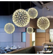 Світлодіодний підвісний світильник-сфера у хромованому корпусі Ø 120 см