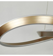 Підвісна кільцева люстра в переплетеному сатиновому корпусі 63х20 см