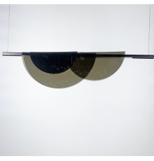 Видовжена LED люстра із графітовими пастинами