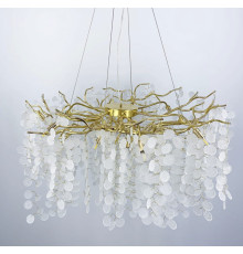 Підвісна люстра з корпусом у вигляді коріння дерева з каскадними пластинами