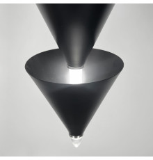 Чорний підвісний світильник із потрійним конусним дизайном Ø 17х50 см