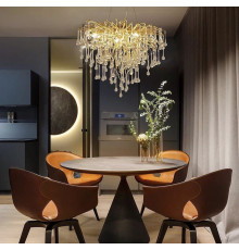 Люстра в стилі Серпента в золотистому корпусі