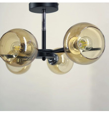 Стельовий світильник в чорному кольорі на 4 плафони