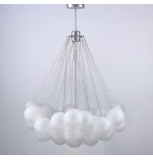 Люстра-пучок Pumpo Bubbles в срібному корпусі  Ø 80 см 37 кульок