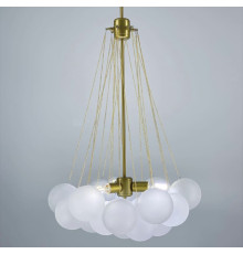 Люстра-пучок Pumpo Bubbles в золотому корпусі Ø 55 см 18 кульок