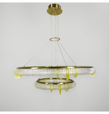 Світлодіодна підвісна люстра у формі подвійного кільця