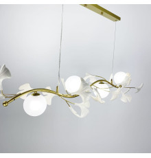 Підвісна видовжена люстра у флористичному мотиві 100 см