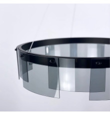 Строга та класична люстра-кільце в корпусі метал чорного кольору