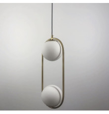 Сучасний мінімалістичний світильник на 2 білих плафони