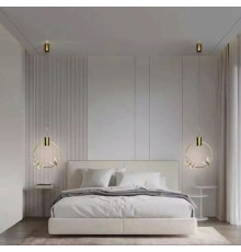 Вишуканий світильник в формі кільця з підсвіткою на 2 метелики