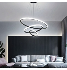 Сучасна підвісна світлодіодна люстра на 3 кільця