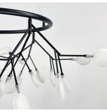 Сучасний світильник на 45 ламп з гілочками чорного кольору