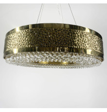 Неймовірна дизайнерська люстра у золотому каркасі із кришталиками Ø 60 см