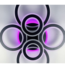 Сучасний стельовий світлодіодний світильник у чорному корпусі