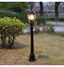 Ніжка до вуличного ліхтаря чорного кольору 50 см