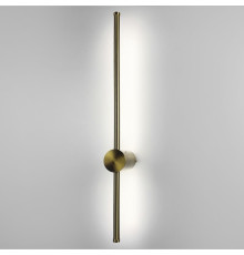 Сучасне лінійне бра в латунному каркасі довжиною 60 см