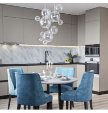 Підвісний світильник-молекула Ø 20 см + 4 кульки в хромі