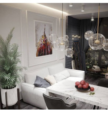 Підвіс-молекула в латунному корпусі Ø 20 см + 4 кульки