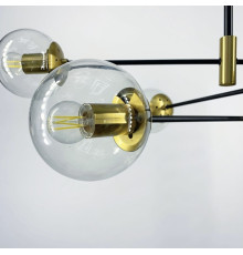 Мінімалістична люстра в корпусі чорного кольору на 8 ламп