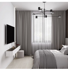 Сучасна чорна LED люстра FLEA з ріжками, що регулюються по осі