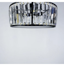 Стельова люстра у формі кола зі скляними видовженими пластинами