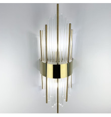 Розкішне настінне бра з скляними та металевими трубочками