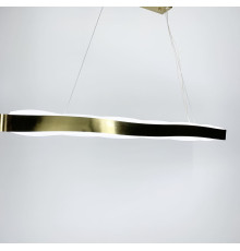 Дизайнерська видовжена люстра у латунному каркасі 120 см