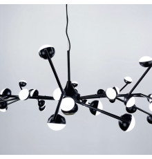 Люстра-молекула в чорному кольорі на 36 світлодіодів
