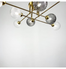 Стельова люстра з 8 гранчастими плафонами