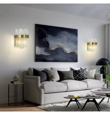 Унікальне бра з скляними фактурними пластинами