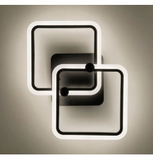 Стельова мінімалістична LED люстра в чорному корпусі