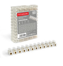 Клемна колодка гвинтова 6А 12шт 6мм2 PE (TF-KL6А-PE) TITANUM